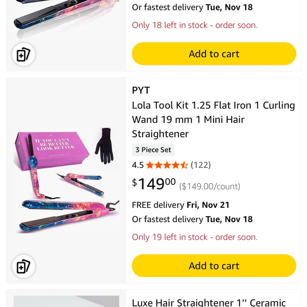 PYT Peacock Pattern Hair Styling Set - Pink and Purple - Picture 6 of 6